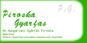 piroska gyarfas business card
